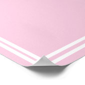 Roze meisje Baptism WelkomstPoster Poster (Hoek)