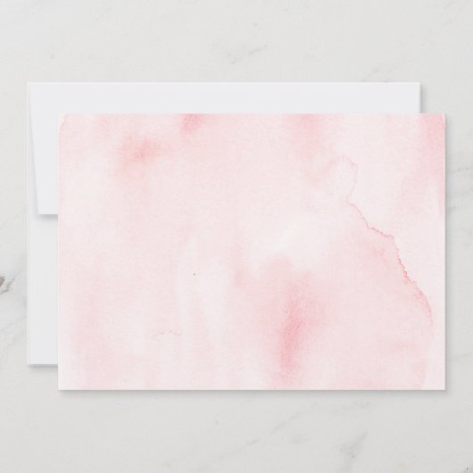 Roze Meisje Beer Eerste Verjaardagsuitnodiging Kaart (Achterkant)