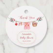 Roze Meisje Bloem Appel Waslijn Baby Shower 