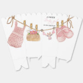 Roze Meisje Bohemian Kleding Baby shower Bedankdoosjes (Ongevouwen)