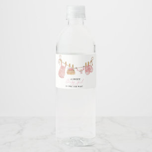 Roze Meisje Bohemian Kleding Baby shower Waterfles Etiket