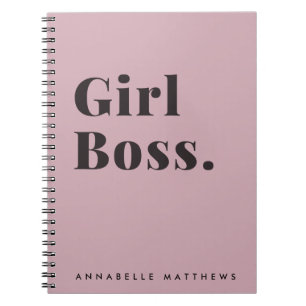 Roze meisje Boss Babe Small Business Owner Notitie Notitieboek