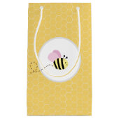 Roze Meisje Bumble Bee Honeycomb Gift Bag Klein Cadeauzakje (Voorkant)