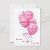 Roze Meisje Chihuahua Verjaardagsfeestje Kaart (Achterkant)