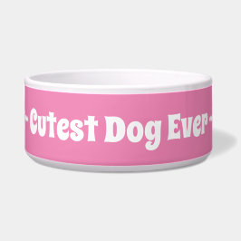 Roze meisje Cutest Dog Ever Pet Voerbakje