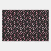 Roze Meisje Dier Chique Dot Tropisch Bloemen Patro Inpakpapier Vel (Voorkant 3)