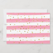 Roze Meisje Dinosaurus Dank u Kaart (Achterkant)