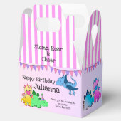 Roze Meisje Dinosaurus Kinder Partij Bedankdoosjes (Geopend)