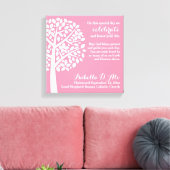 Roze Meisje Doop Gebed Zegen Canvas Afdruk (Insitu (Woonkamer))