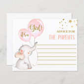 Roze meisje Elephant Advice voor ouders (Voorkant / Achterkant)