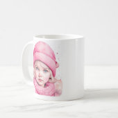  Roze  Meisje en Quote Koffiemok (Voorkant links)