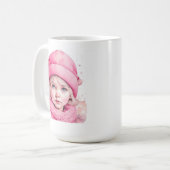 Roze Meisje en Quote Koffiemok (Voorkant links)