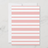 Roze Meisje Foto Bowling Verjaardagsfeest Kaart (Achterkant)