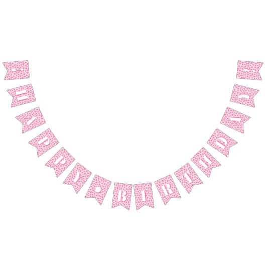 Roze Meisje Gelukkig Verjaardagsfeest Vlaggetjes (Alle)