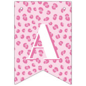 Roze Meisje Gelukkig Verjaardagsfeest Vlaggetjes (Derde vlag)