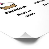 Roze meisje Gepersonaliseerd over je hondenfoto Perfect Poster (Hoek)