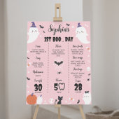 Roze Meisje Ghost 1e Verjaardag Mijlpaal teken Poster