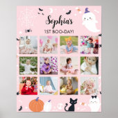 Roze Meisje Ghost Eerste Jaar Foto Mijlpaal teken Poster (Voorkant)