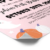 Roze Meisje Ghost Verjaardag Tijd Capsule Teken Poster (Hoek)