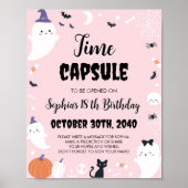 Roze Meisje Ghost Verjaardag Tijd Capsule Teken Poster (Voorkant)