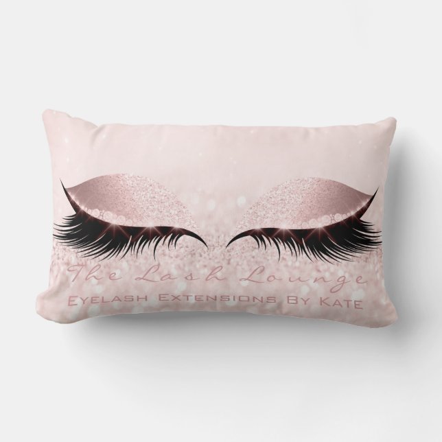 Roze meisje Glitter Makeup Lash Eye Princess Paste Kussen (Voorkant)