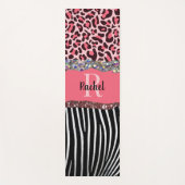 Roze meisje Glitz Glam Bling  Uniek Yogamat (Voorkant)