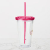 Roze Meisje Gouden Baas Acryl Drinkbeker (Rechts)