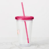 Roze Meisje Gouden Baas Acryl Drinkbeker (Links)