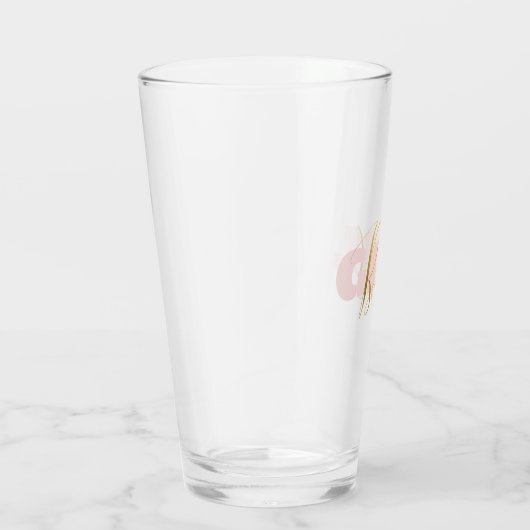 Roze Meisje Gouden Baas Glas (Rechts)