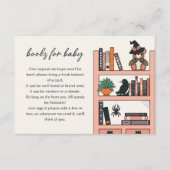 Roze Meisje Halloween Baby shower Boeken voor Baby Informatiekaartje (Voorkant)