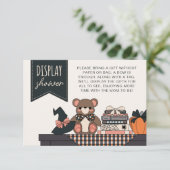 Roze Meisje Halloween Baby shower Display Shower Informatiekaartje (Staand voorkant)