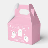 Roze Meisje Halloween Ghost Baby shower Bedankdoosjes (Achterkant)