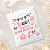 Roze Meisje Halloween Party Tweede Verjaardag Bedankzakje (Geknipt)