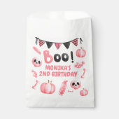 Roze Meisje Halloween Party Tweede Verjaardag Bedankzakje (Voorkant)