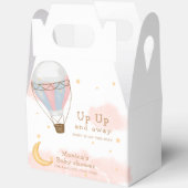 Roze Meisje Hete Luchtballon Moon Star Baby shower Bedankdoosjes (Open)
