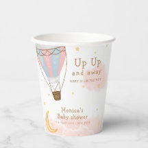 Roze Meisje Hete Luchtballon Moon Star Baby shower