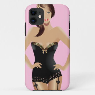 Roze Meisje iPhone 5 Barely There™ iPhone 11 Hoesje