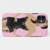 Roze Meisje iPhone 5 Barely There™ Case-Mate iPhone Case (Achterkant (horizontaal))