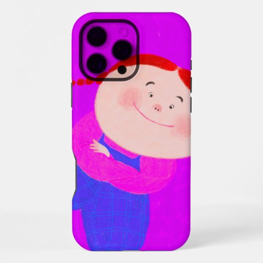 roze meisje iPhone hoesje (Achterkant)