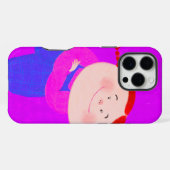 roze meisje iPhone hoesje (Achterkant horizontaal)
