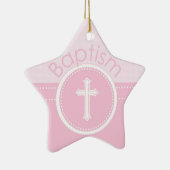, Roze meisje Kind van God Baptisme Keramisch Ornament (Rechts)