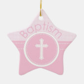 , Roze meisje Kind van God Baptisme Keramisch Ornament (Voorkant)
