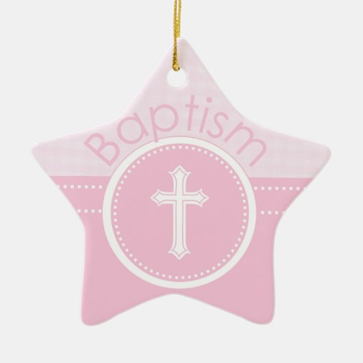 , Roze meisje Kind van God Baptisme Keramisch Ornament (Voorkant)