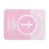 , Roze meisje Kind van God Baptisme Magneet (Horizontaal)