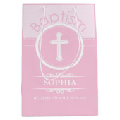 , Roze meisje Kind van God Baptisme Medium Cadeauzakje (Voorkant)