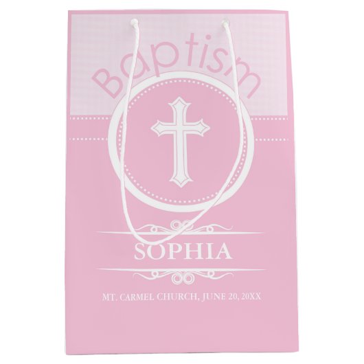 , Roze meisje Kind van God Baptisme Medium Cadeauzakje