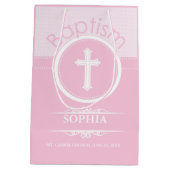 , Roze meisje Kind van God Baptisme Medium Cadeauzakje (Achterkant)