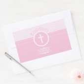 , Roze meisje Kind van God Baptisme Rechthoekige Sticker (Envelop)