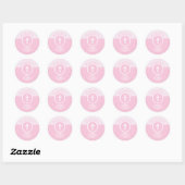 , Roze meisje Kind van God Baptisme Ronde Sticker (Vel)