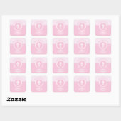, Roze meisje Kind van God Baptisme Vierkante Sticker (Vel)